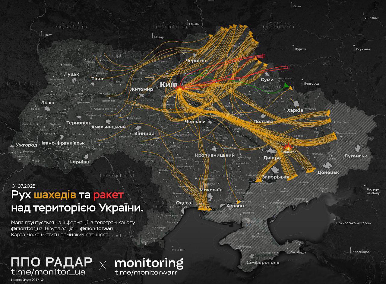 Kyiv Main Target: Russian Missile and UAV Attack Route Revealed
