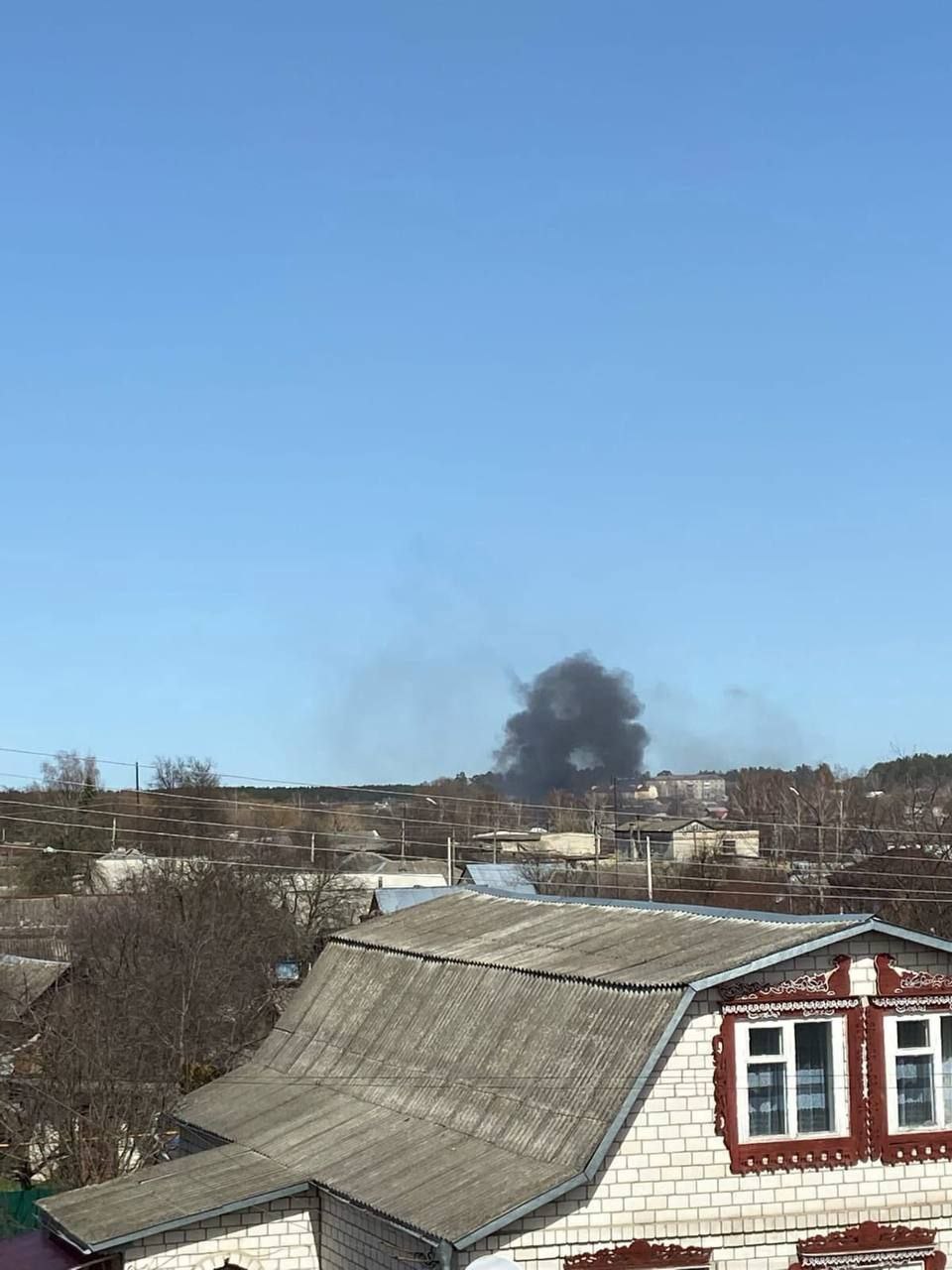 Russia blames Ukraine for fire in Klimovo