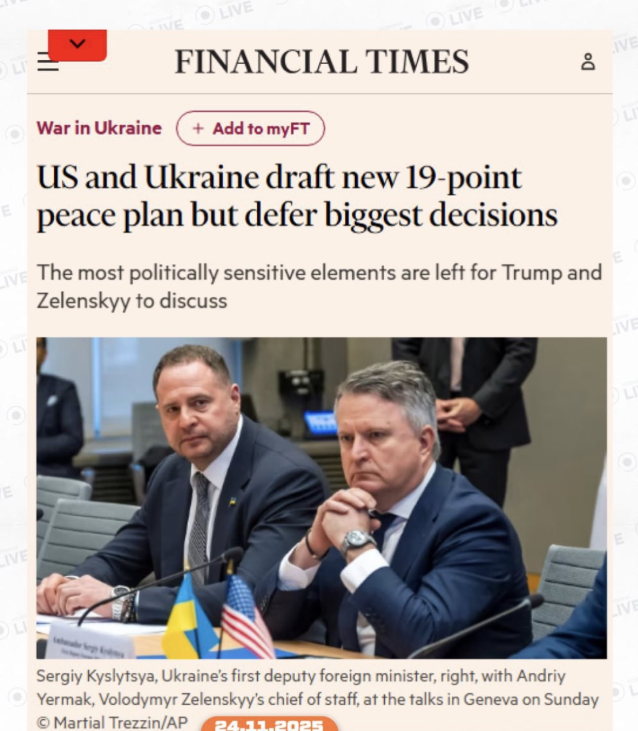 Zelenskyy and Trump to agree on peace plan