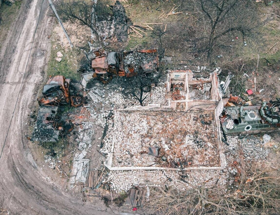 Russian PPRU-1(M) radar destroyed by Ukraine in Yahidne, Chernihiv Oblast