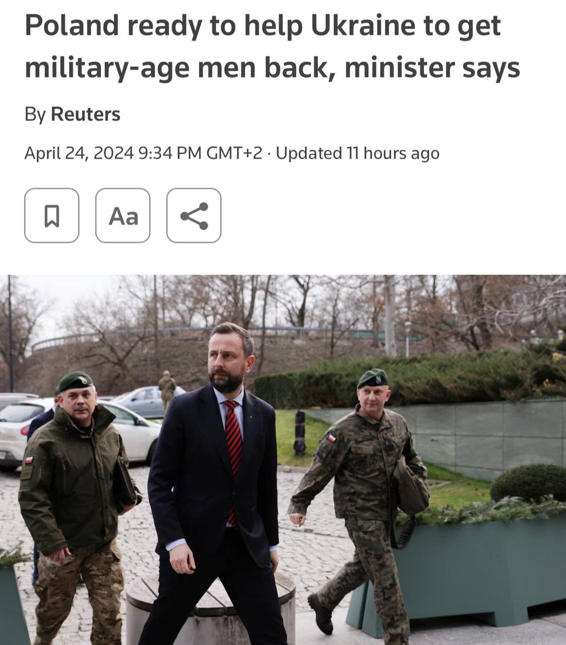 Poland to help Ukraine return military-age men if needed