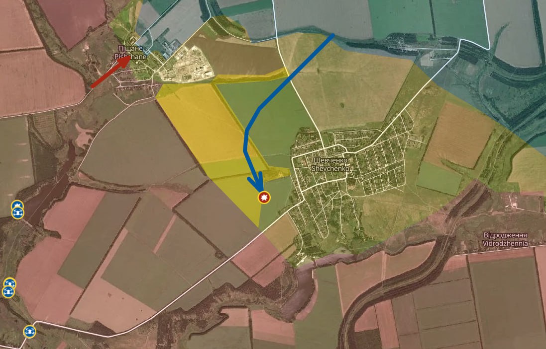 Ukraine destroys Russian forces between Shevchenko and Pishchane