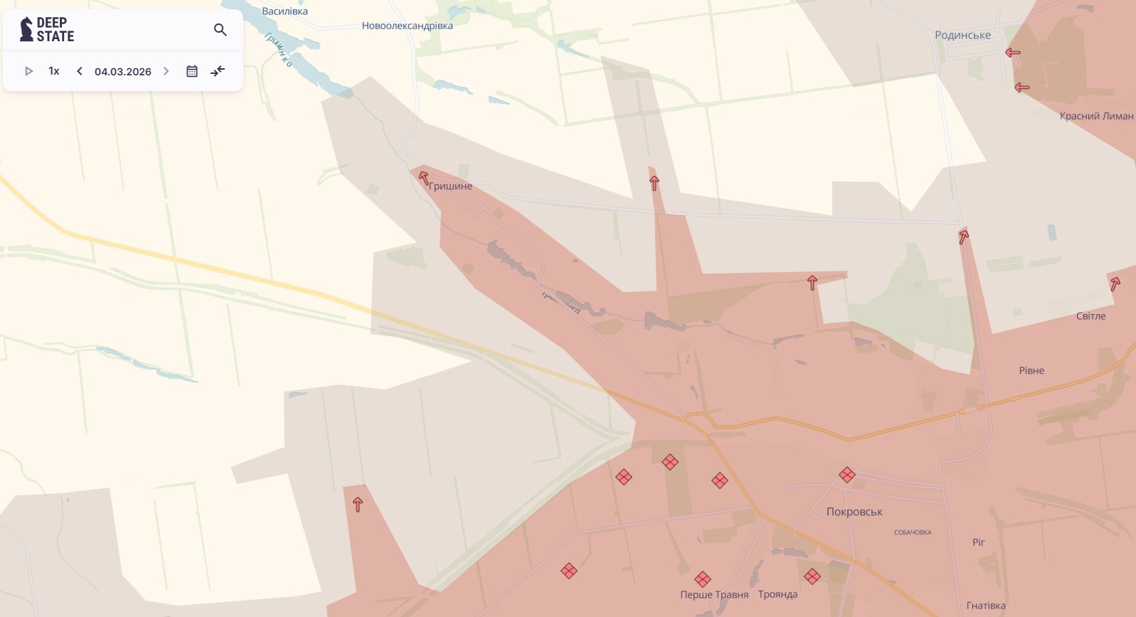 Russian forces intensified operations near Pokrovsk-Myrnohrad