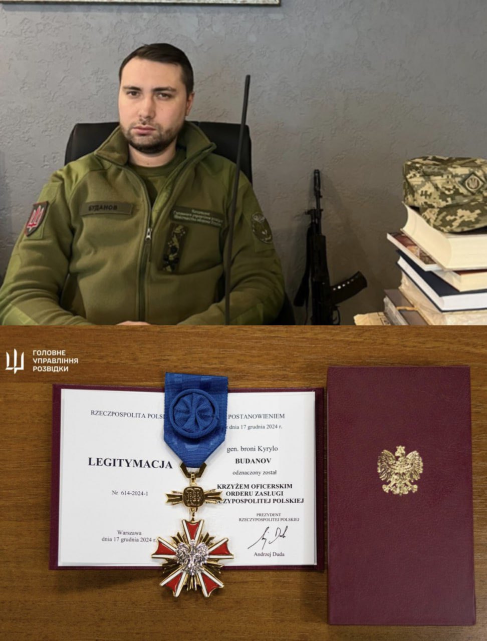 Duda awards Budanov Polish state honor