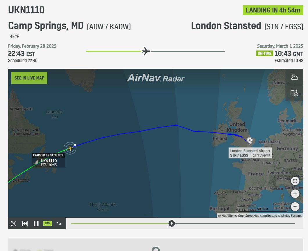 President Zelenskyy’s plane heads to London for European leaders’ meeting