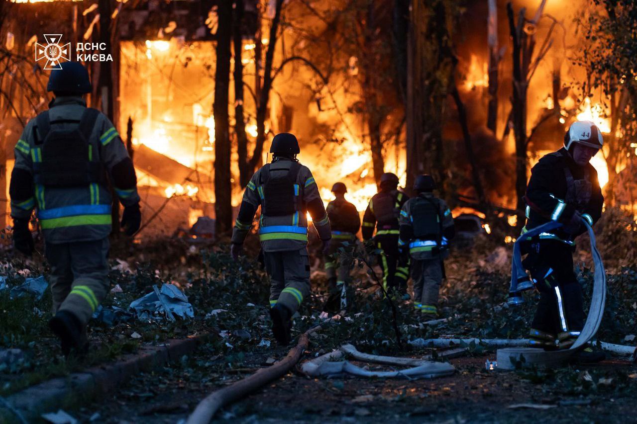 Kyiv ablaze after massive Russian strike