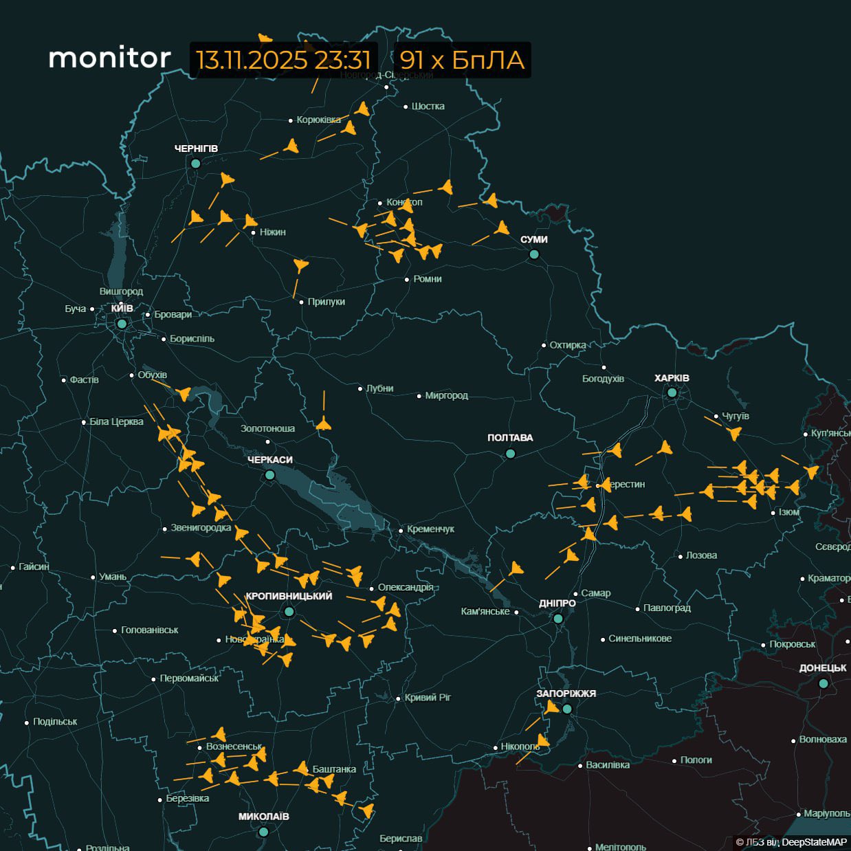 Russia again attacks Ukraine with kamikaze drones