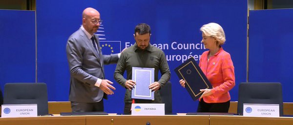 Ukraine signs security deals with EU, Lithuania, Estonia