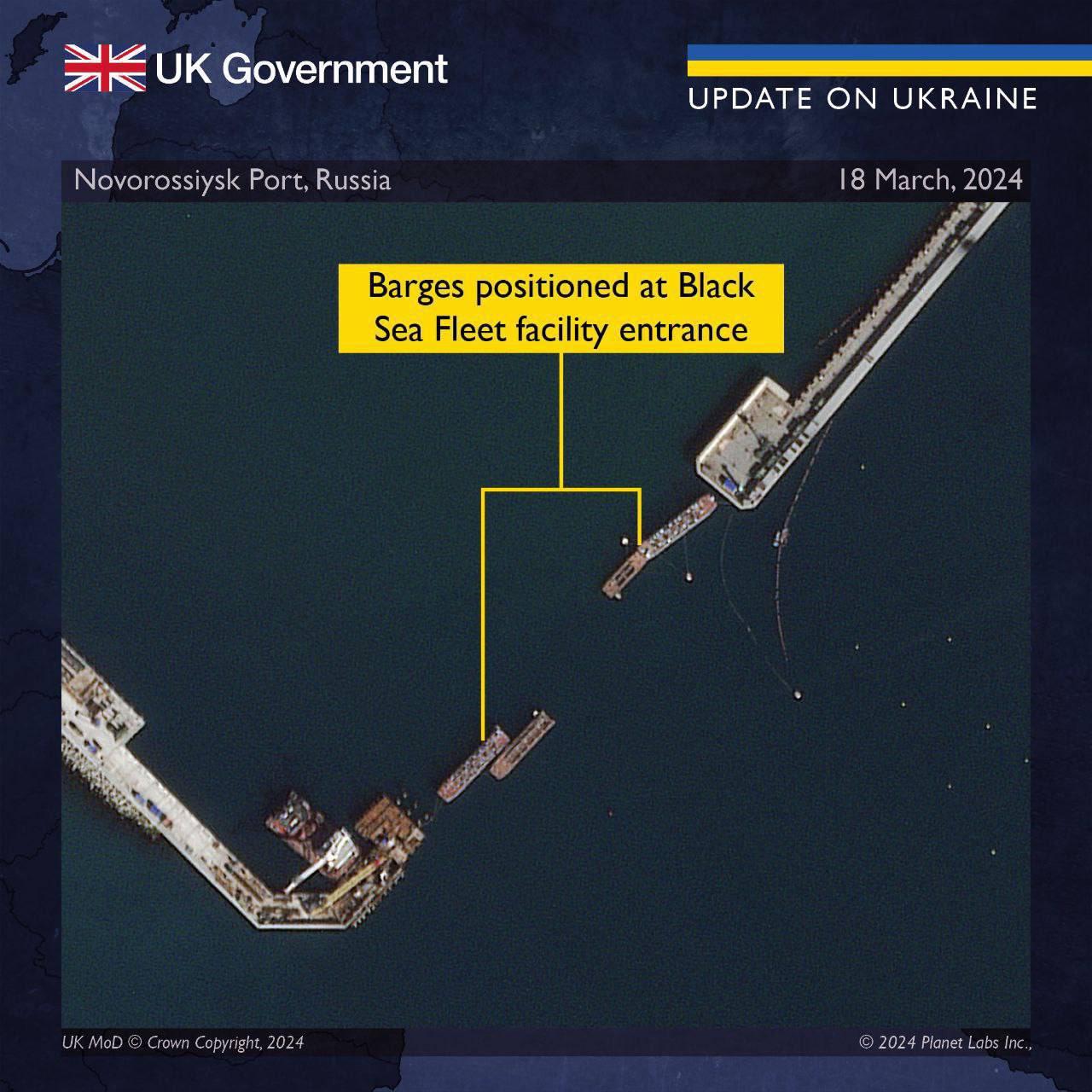 Russians Deploy Barges in Novorossiysk Against Drones