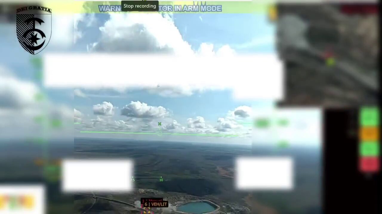 Ukrainian Hornet Drone Strikes Russian Military Trucks