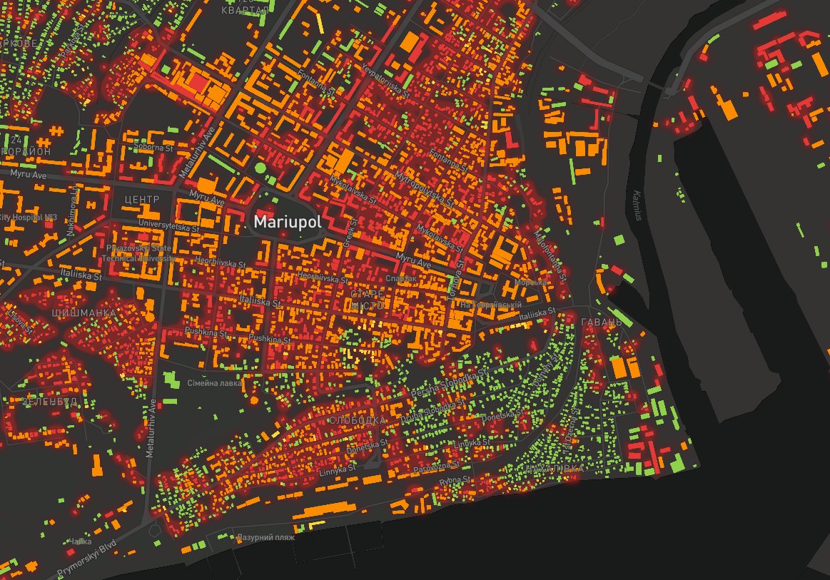 AI monitors destruction of Ukrainian cities