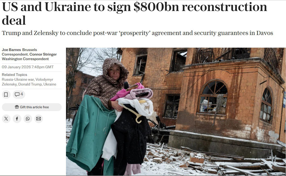 US and Ukraine to sign $800 billion reconstruction agreement