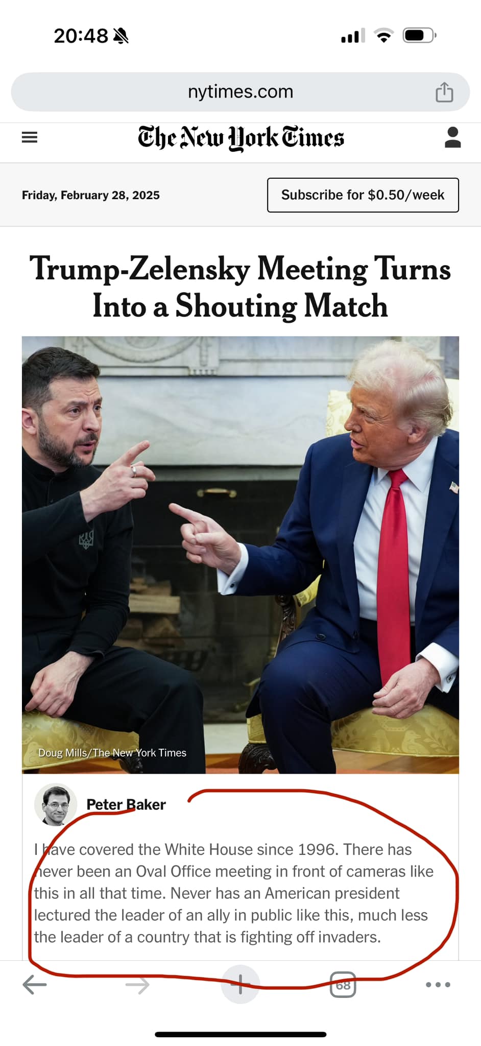 Trump and Zelenskyy meeting causes headline explosion