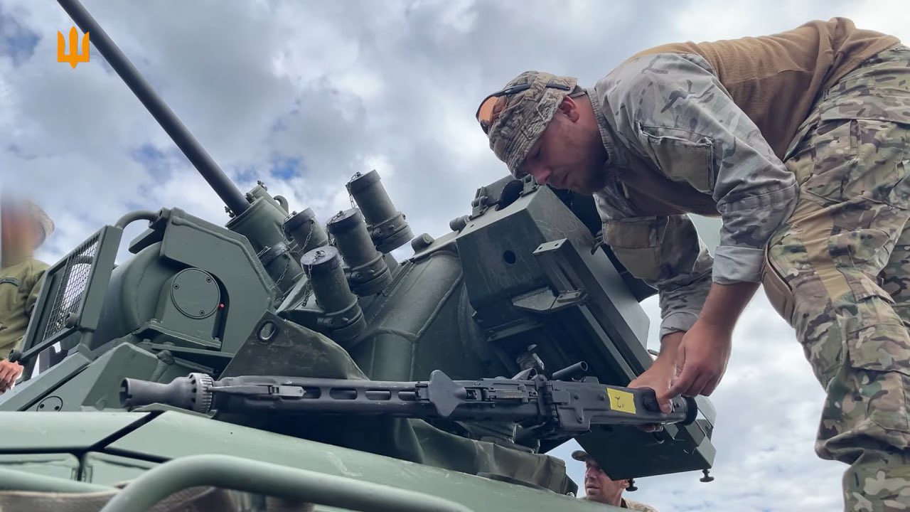 Close-up of German Marder 1A3 firing 20mm and MG-3 in Ukrainian exercise