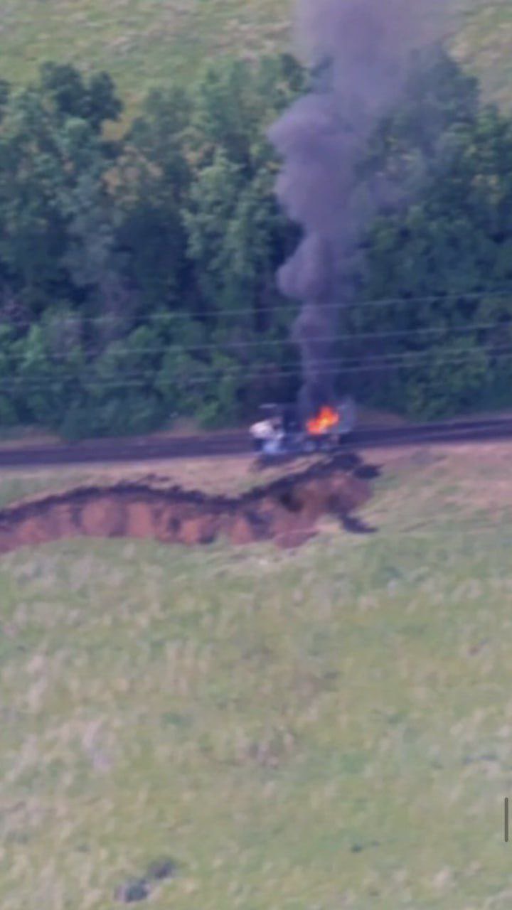 Destruction of Russian engineering equipment near Vovchansk