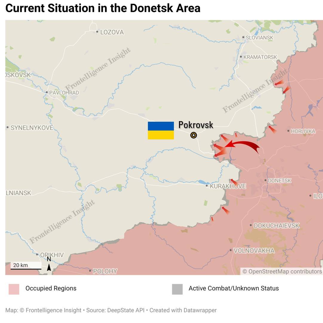 Russian push toward Pokrovsk tests logistics