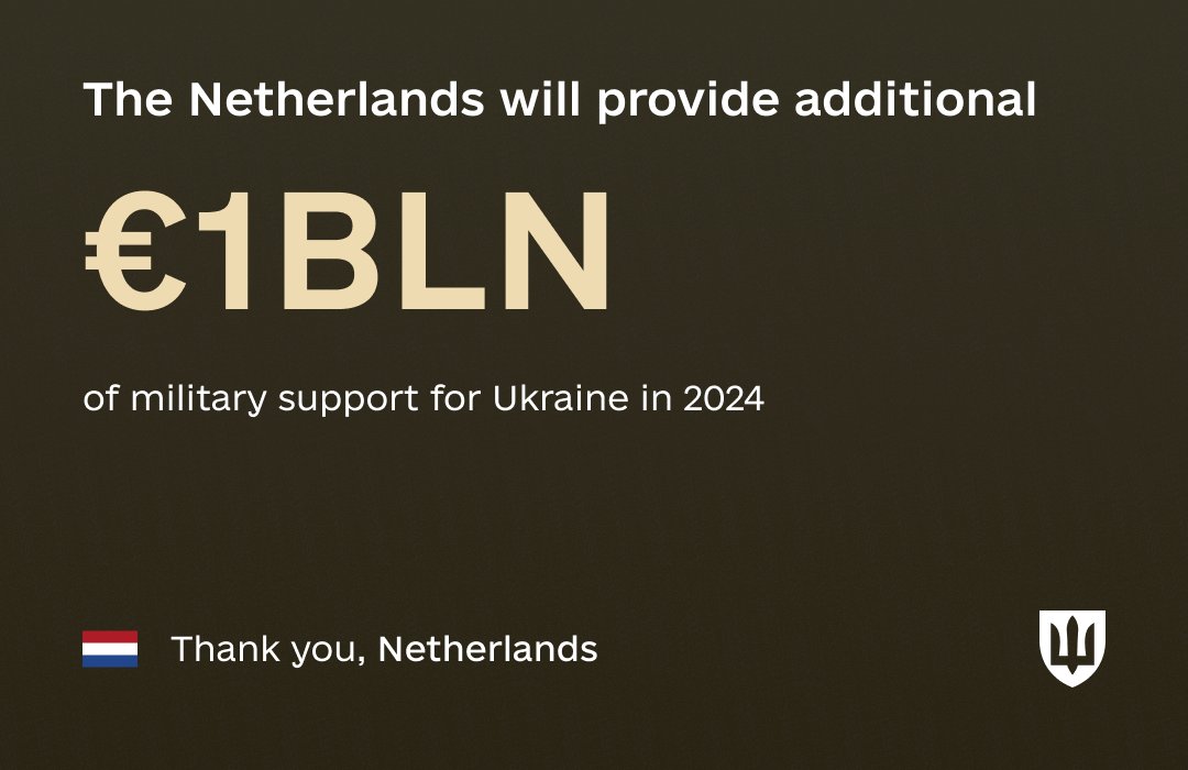 Netherlands Pledges Additional €1 Billion in Military Aid for Ukraine