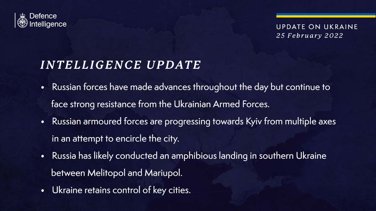 Russia likely conducted amphibious landing between Melitopol and Mariupol