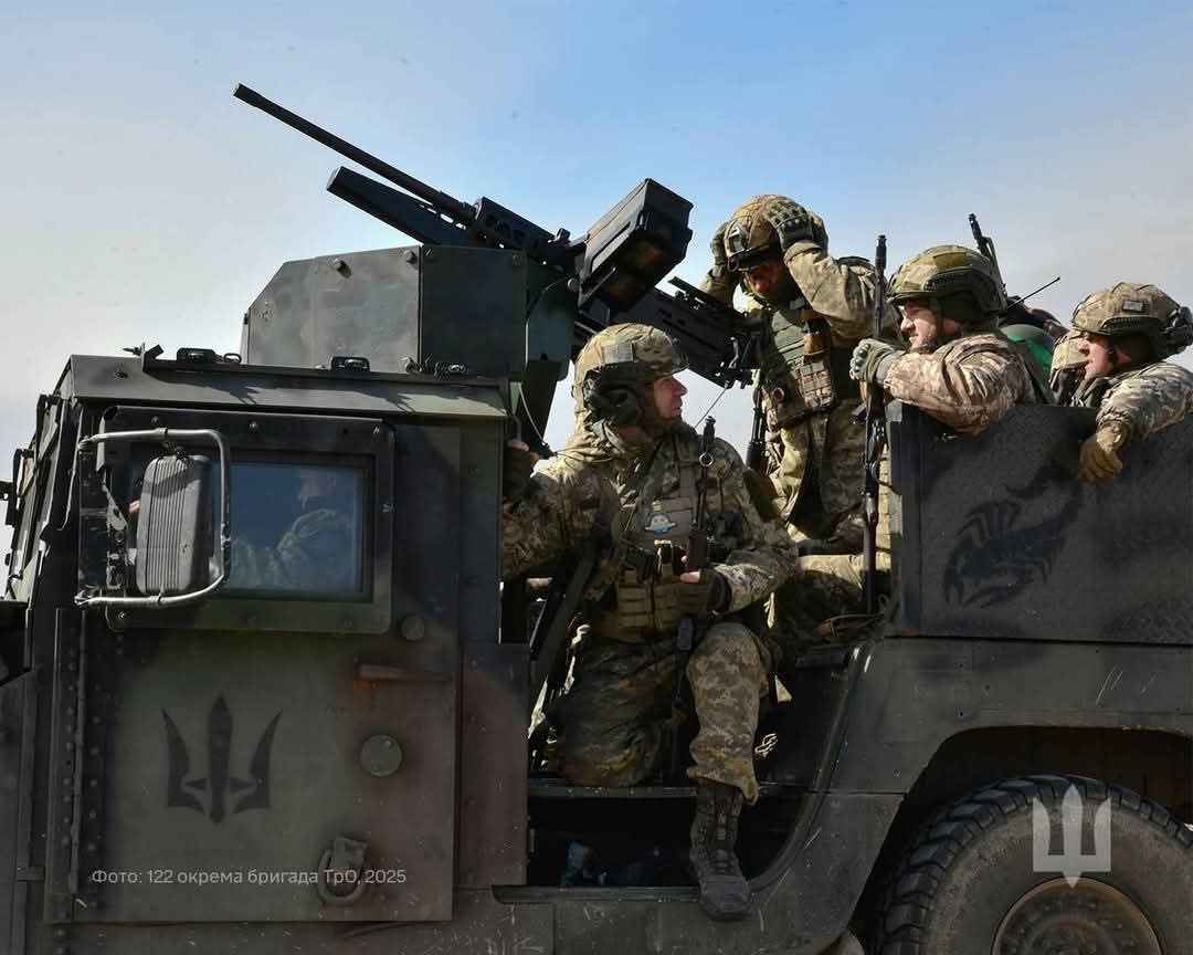 Assault on enemy positions with drone support