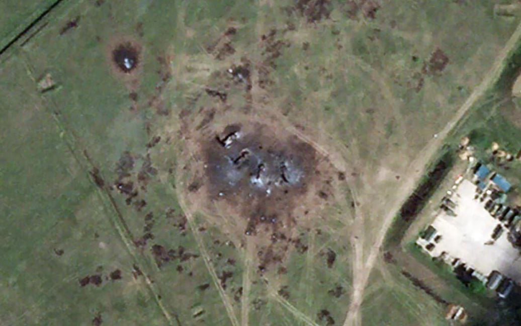 Remaining Russian S-400 remnants in Dzhankoi after strike