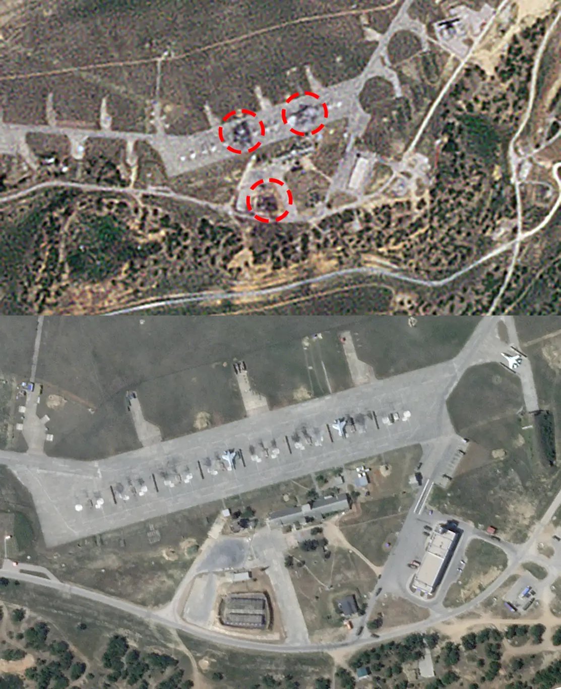 Premières images satellites après frappe ATACMS sur Belbek