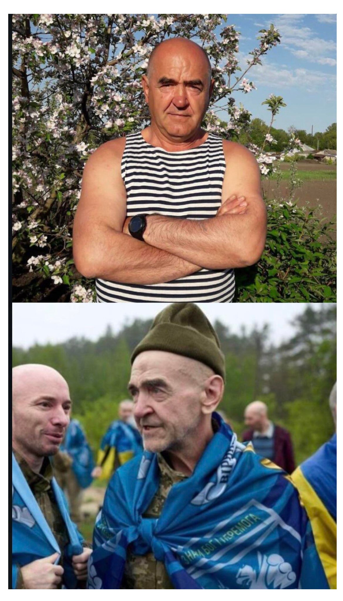 Ukrainian Defender before and after Russian captivity