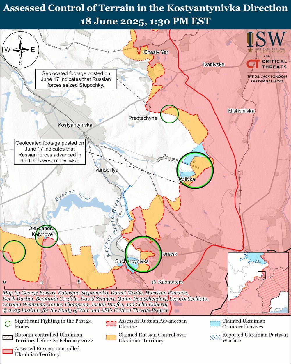 Two Russian mechanized assaults near Kostyantynivka