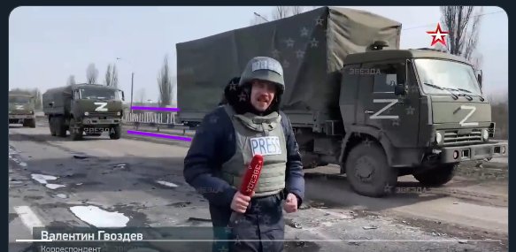 Ukrainian column destroyed in Chornobaivka