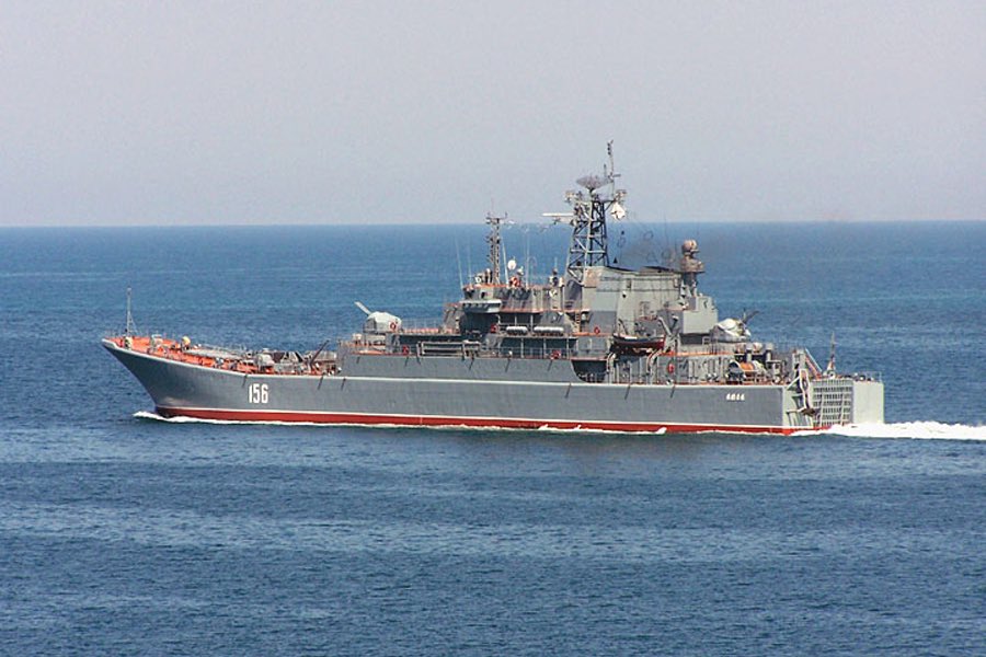 Ukraine strikes two Russian Ropucha-class landing ships in Crimea