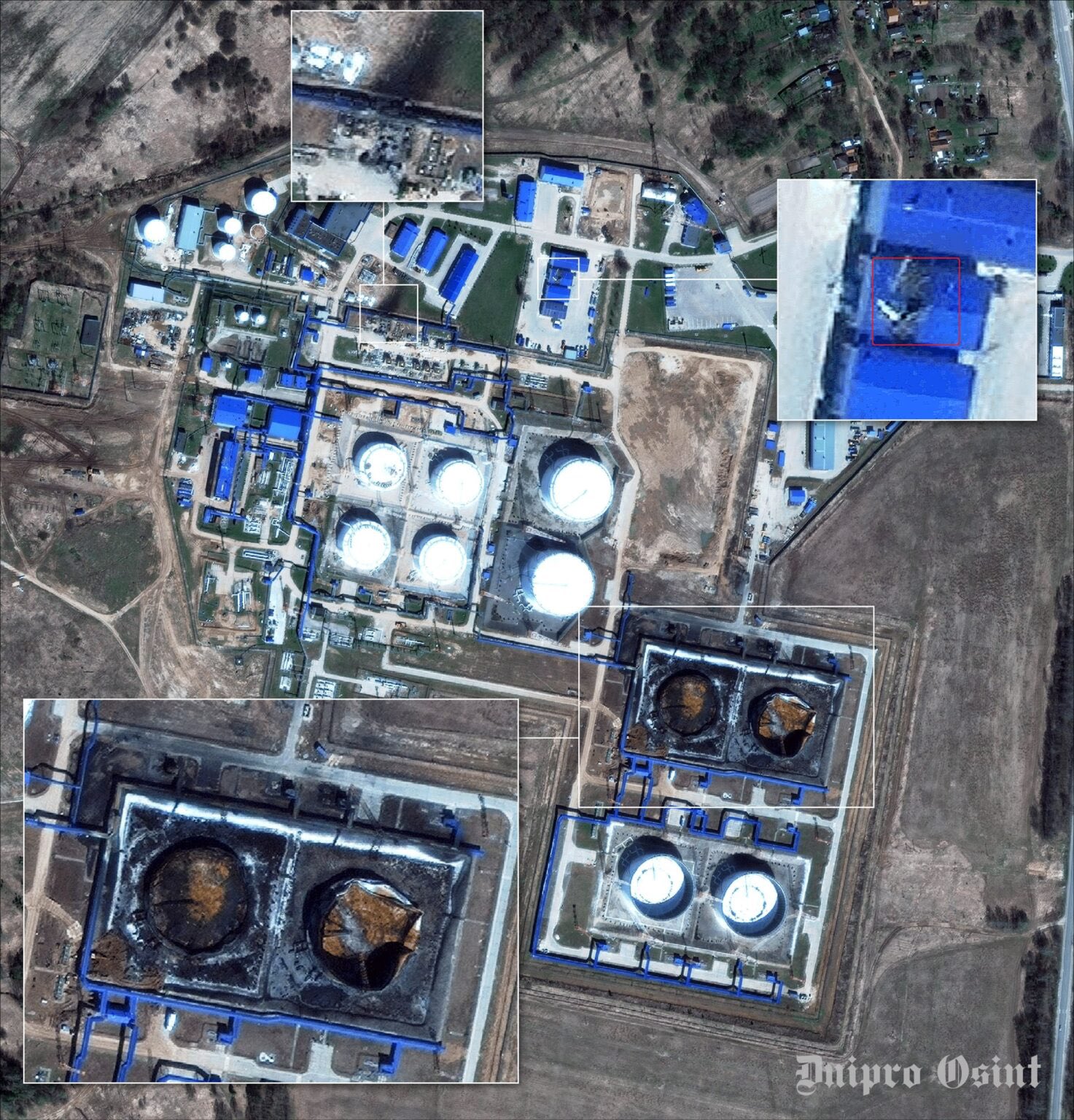 UAV attack destroys two 50,000 m³ tanks at Gorky oil station