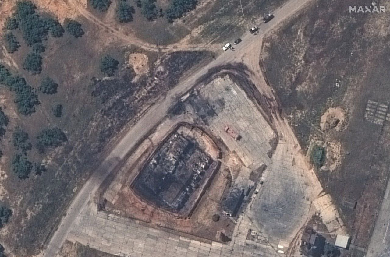 Satellite images show destroyed Russian aircraft at Belbek airfield in Crimea