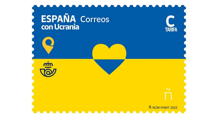 Spanish Post Issues Stamp in Support of Ukraine