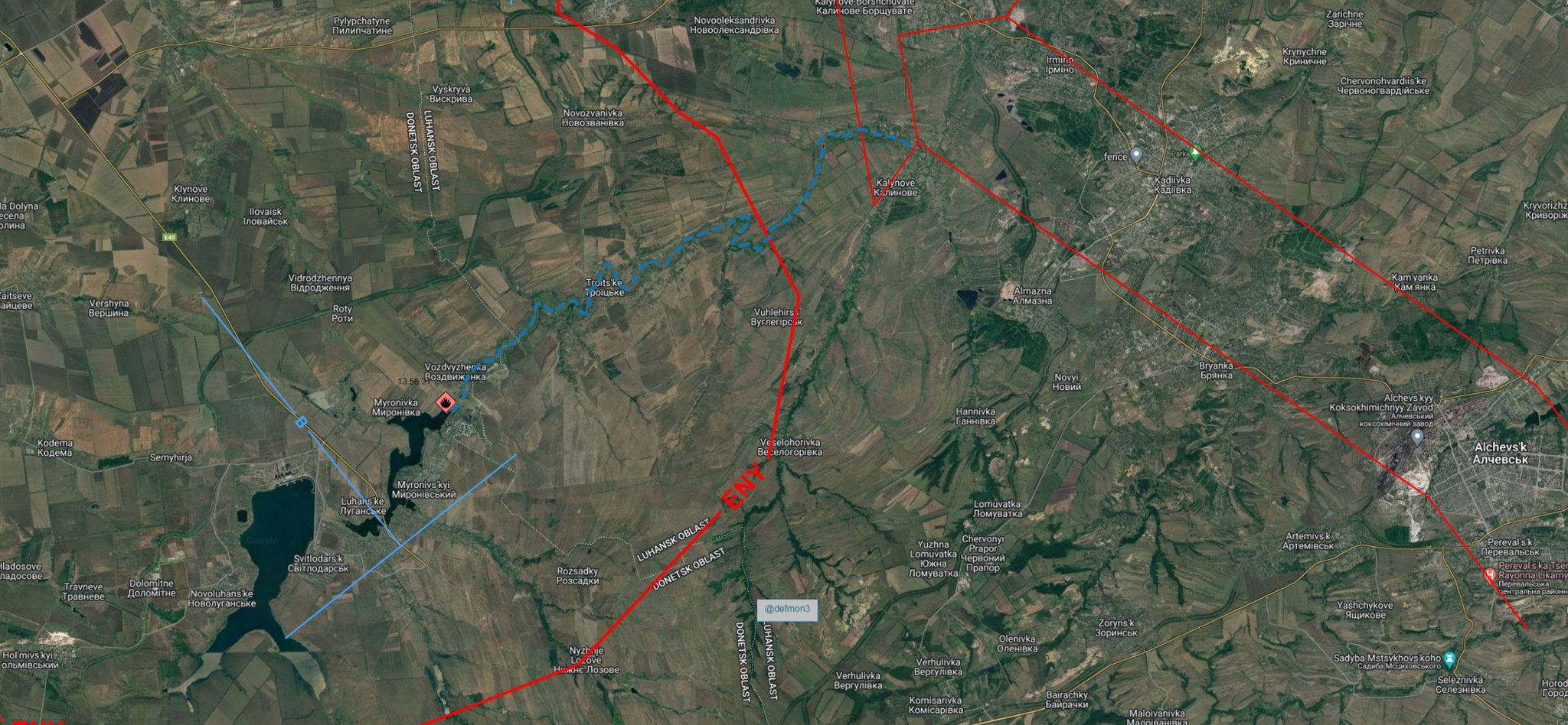 Dam destroyed near Myronivka, flood risk