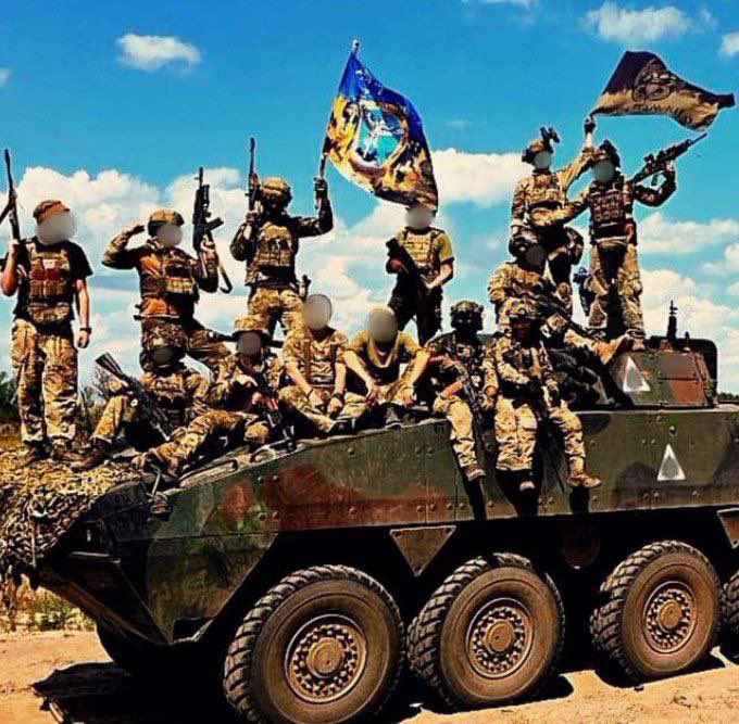 Ukrainian Legion Fighters and Polish Rosomak APC in Kursk Region