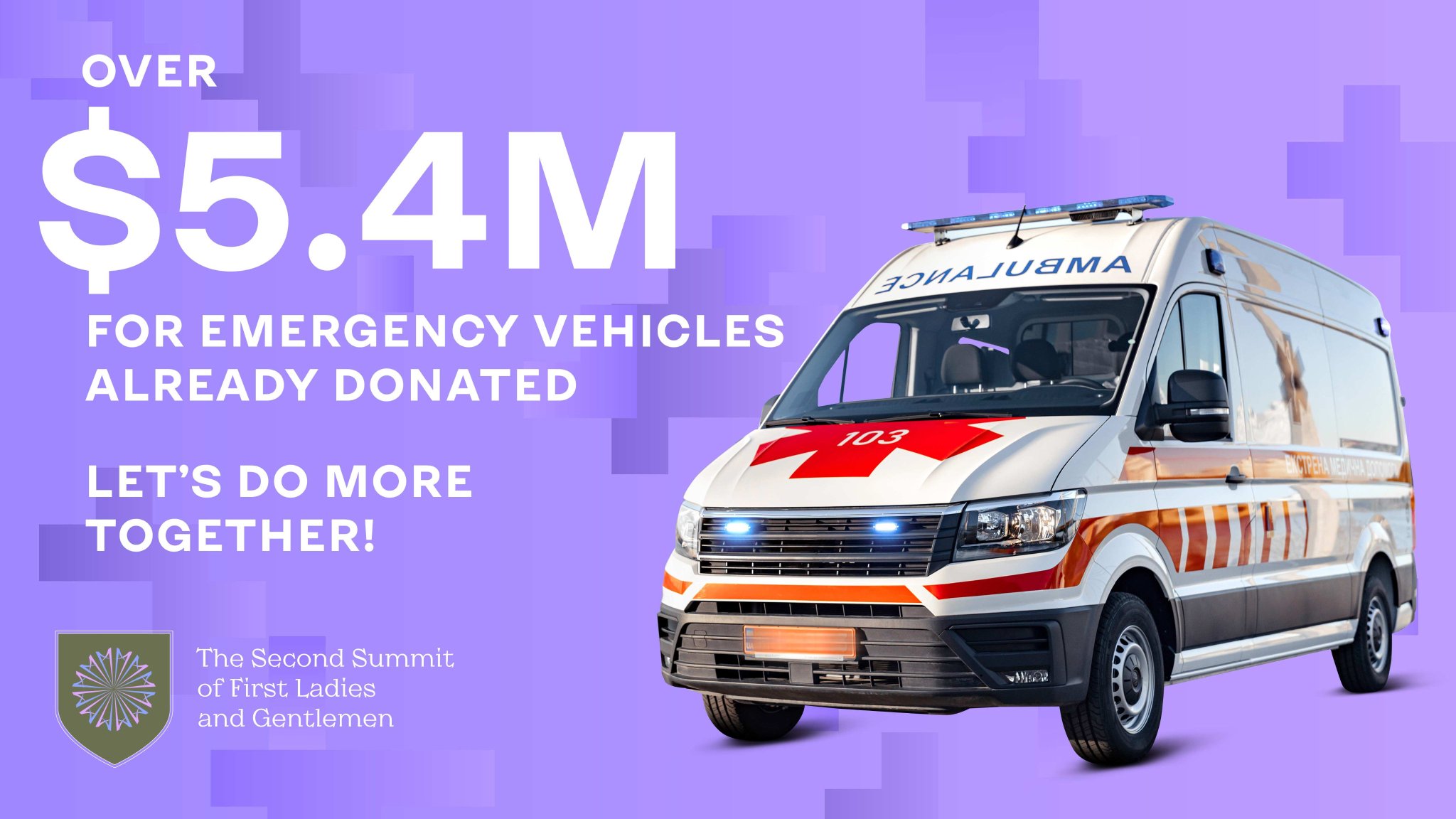 Zelenska’s fundraiser raises $5.4M for ambulances