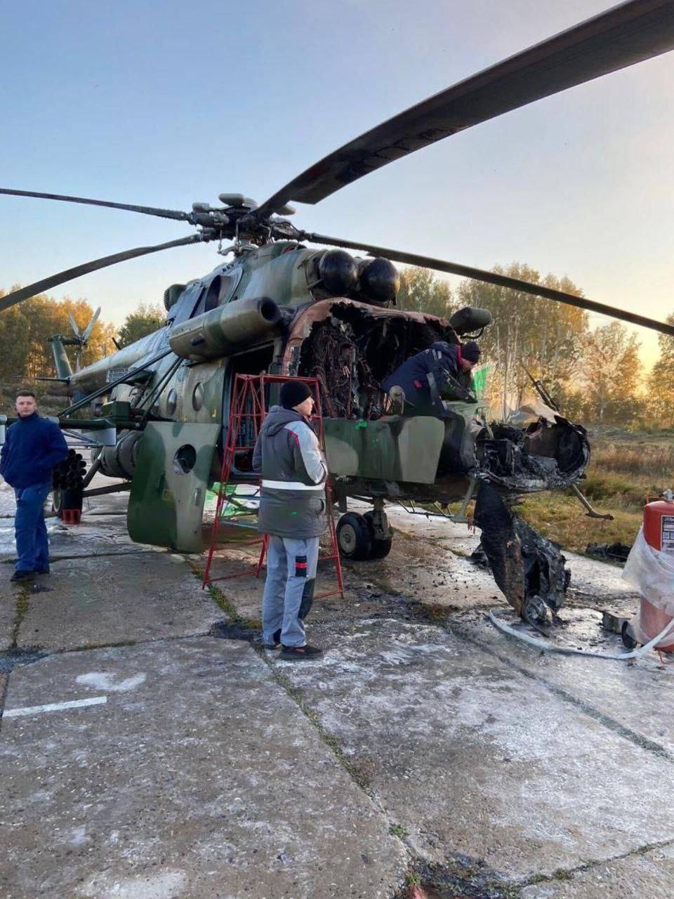 Schoolchildren set fire to Mi-8 helicopter at Omsk airbase for $20,000
