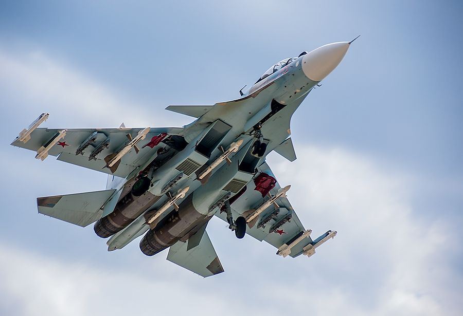 Two Russian Su-30SM jets arrive in Baranavichy