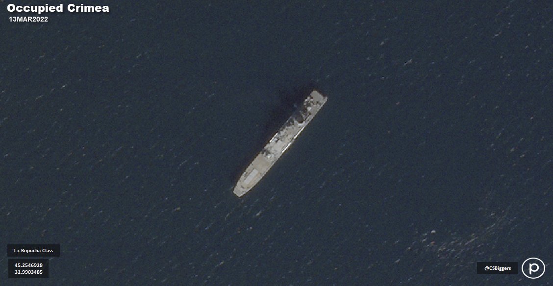 Russian LSTs anchored near Novoozerne, Crimea