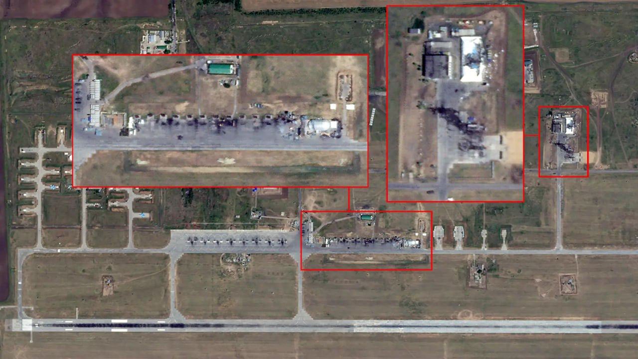Drone attack on Morozivsk air base