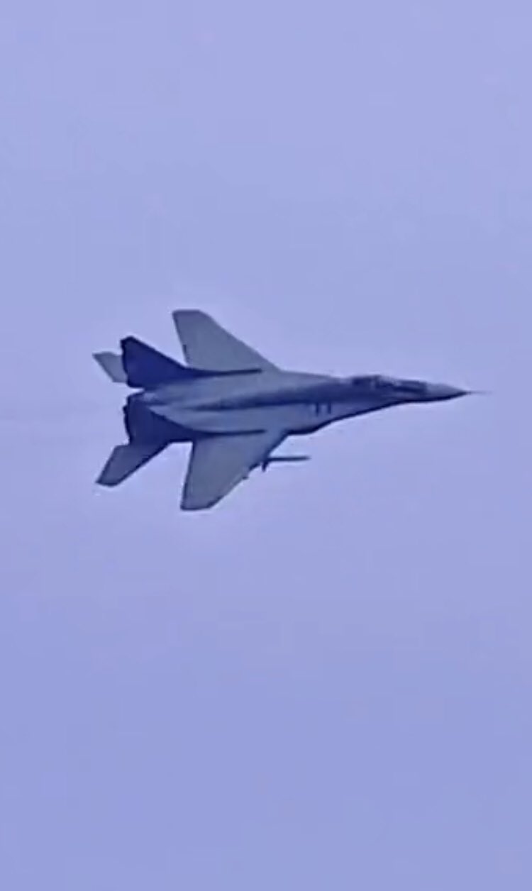 Ukrainian MiG-29 fighters with American AGM-88 HARM missiles