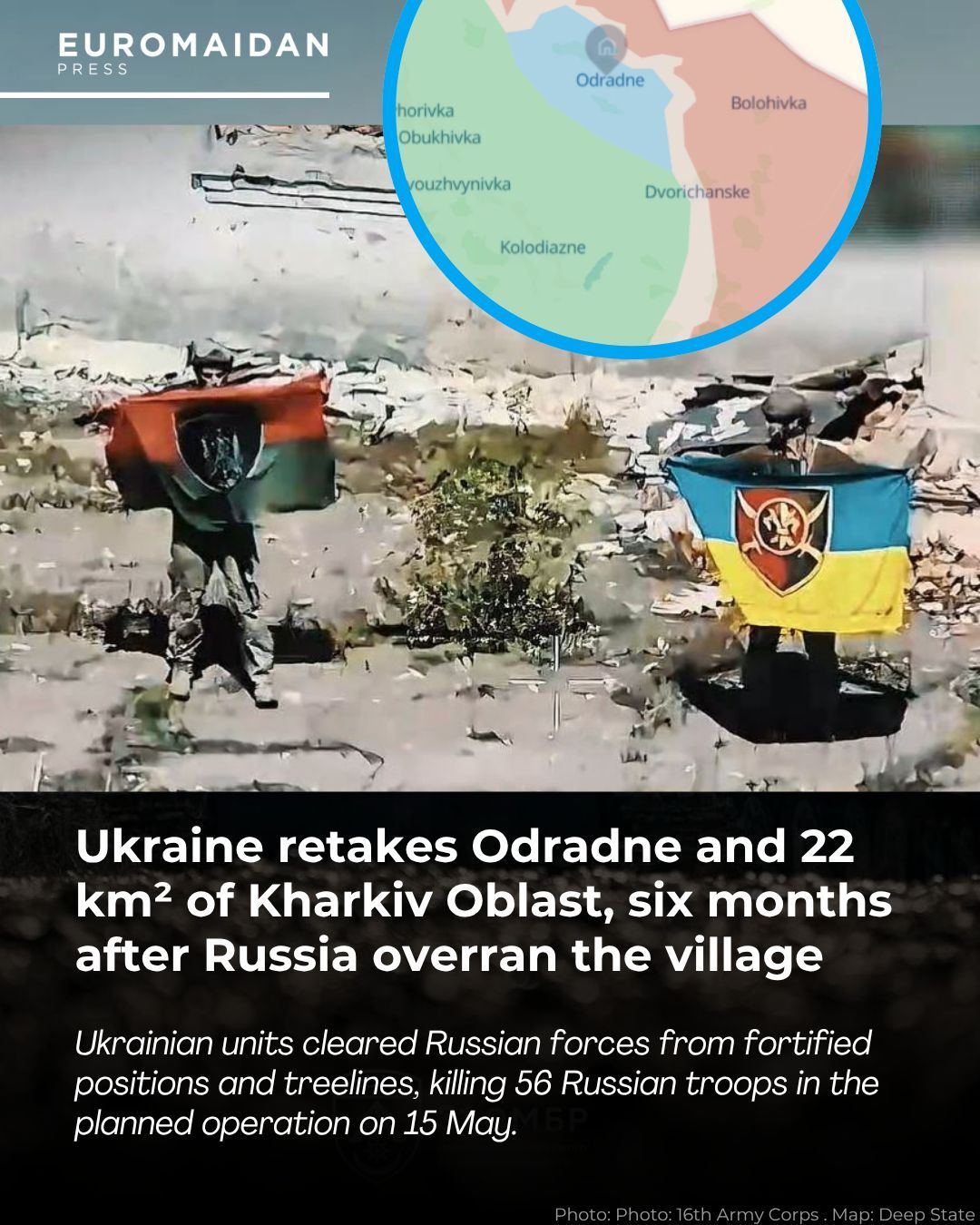 Ukraine’s 129th Brigade liberates Odradne, kills 56 Russian troops