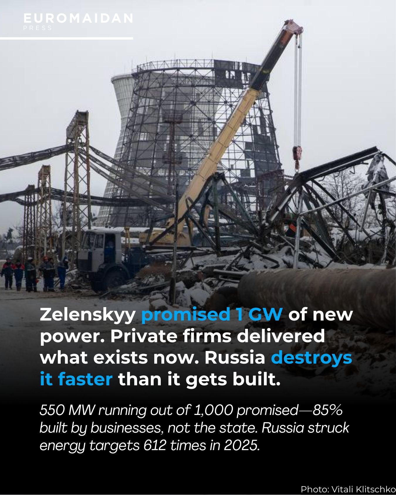 Zelenskyy’s power projects lag behind Russian strikes