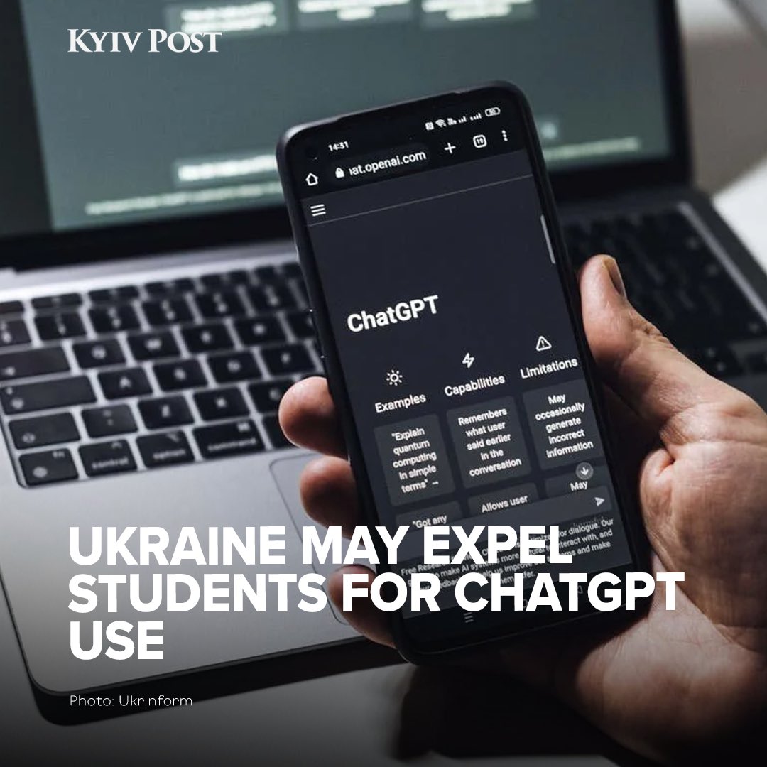 Ukraine may ban ChatGPT in academic papers