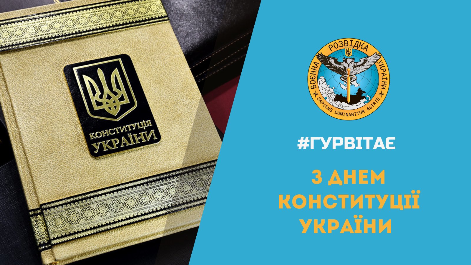 Head of Ukraine’s Military Intelligence Greets on Constitution Day