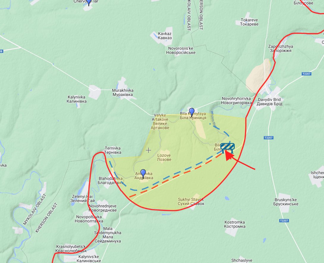 Slight AFU advance and RuAF failure at Kherson