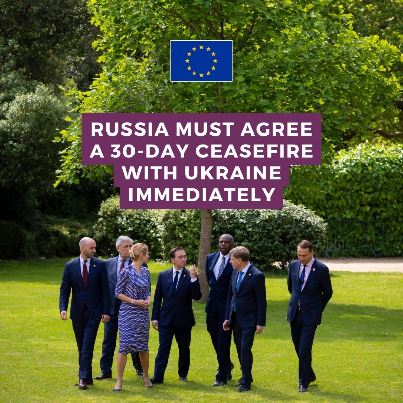 Weimar+ Ministers call for immediate 30-day ceasefire in Ukraine for peace talks