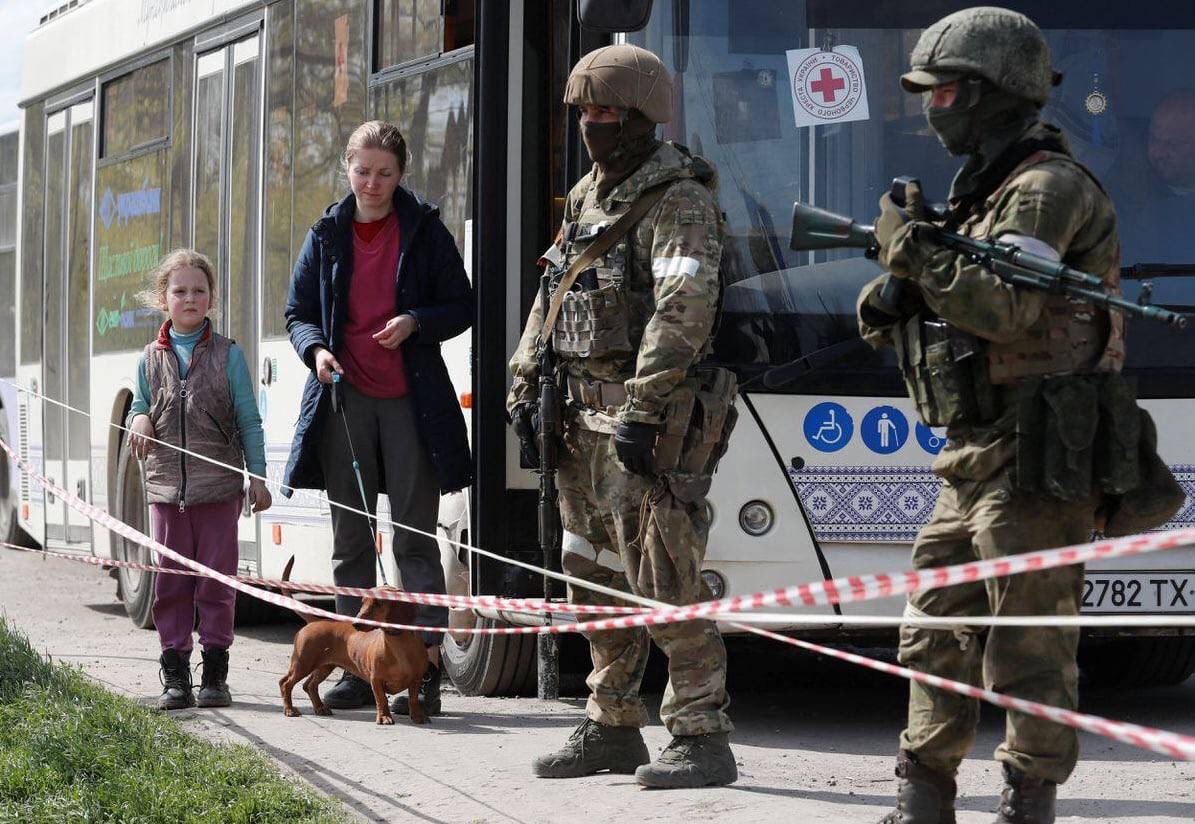 Evacuation of about 100 civilians from Azovstal to Zaporizhya