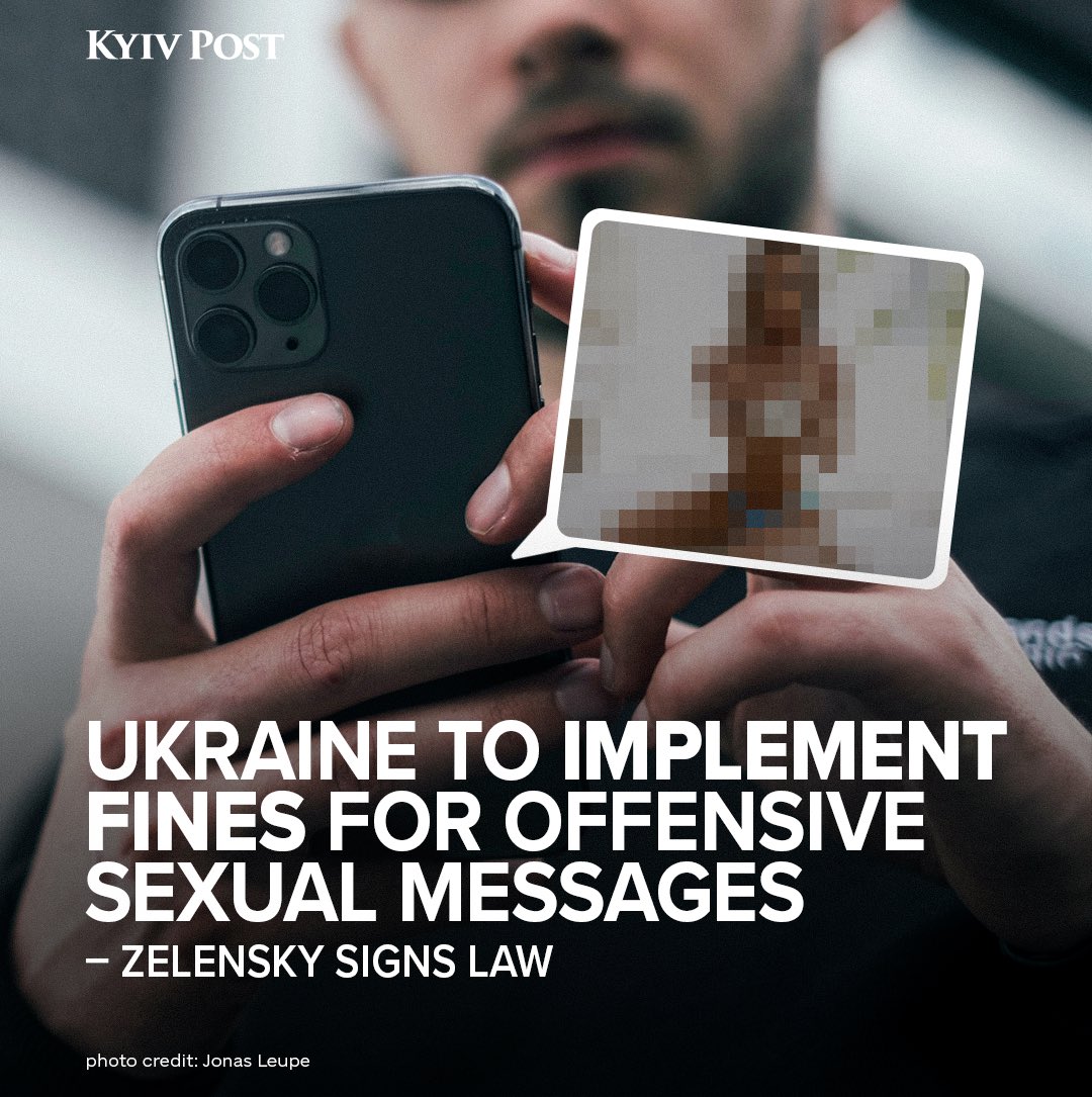 Zelensky signs law on administrative penalties for offensive sexual messages