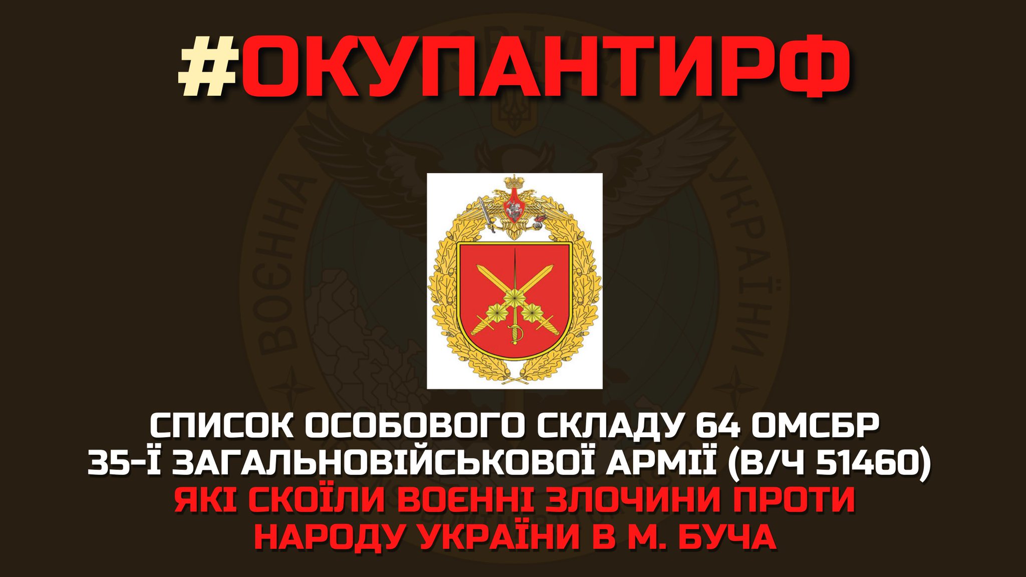 GUR releases list of Russian soldiers from Bucha