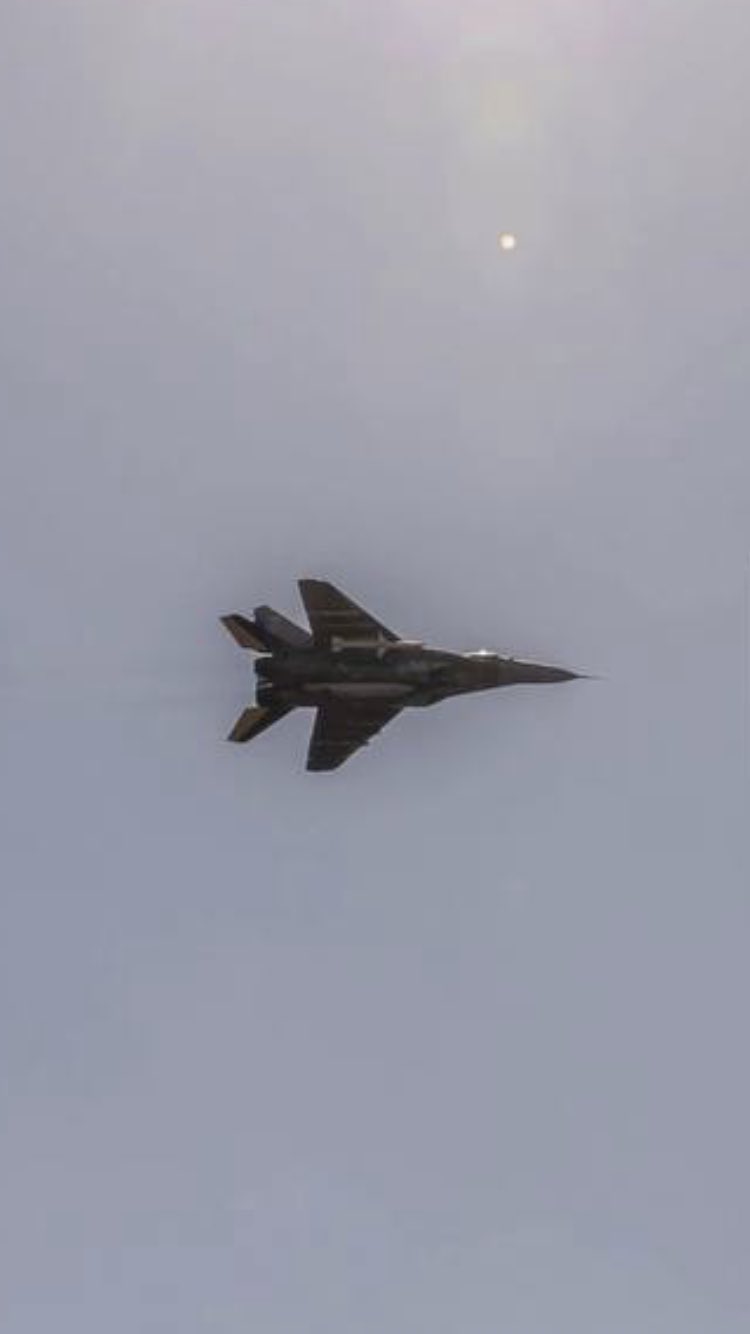 Ukrainian MiG-29 fighter with HARM missile